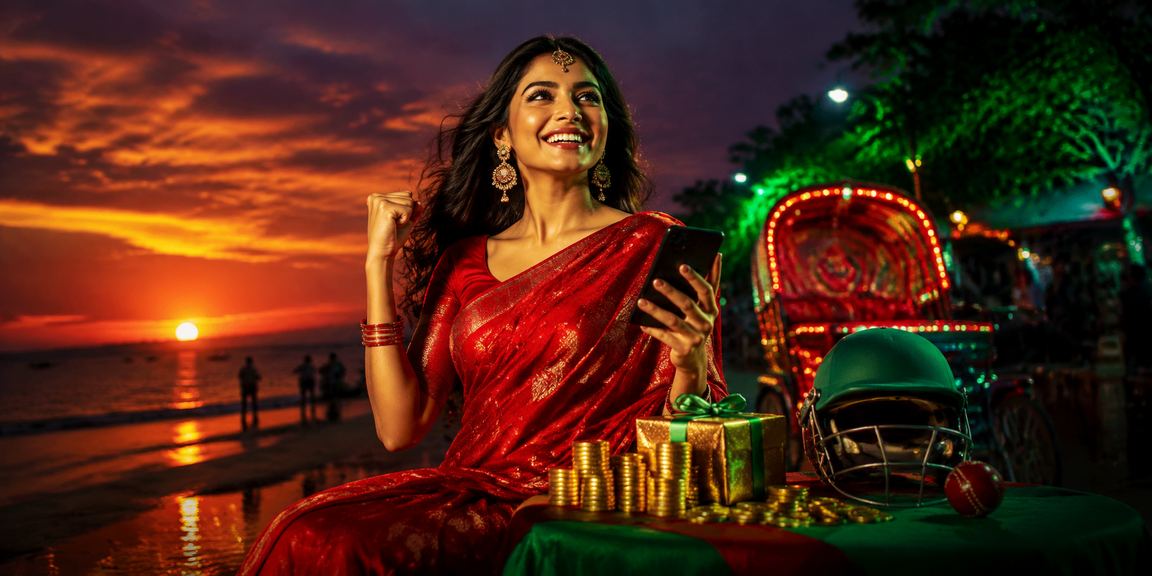 ঢাকায় মোবাইলে ক্রিকেট বেটিং উপভোগ করছেন একজন নারী